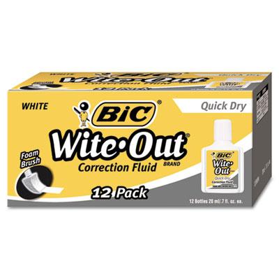BIC WOFQD12WE Wite-Out Brand Quick Dry Correction Fluid