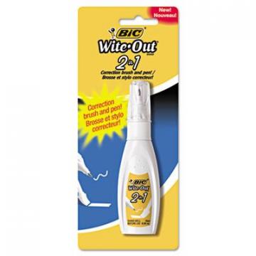 BIC WOPFP11 Wite-Out Brand 2-in-1 Correction Fluid