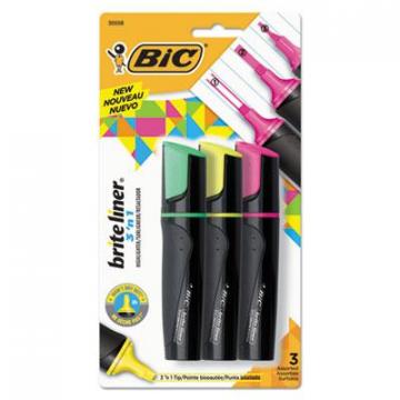 BIC BL3P31AST Brite Liner 3 n 1 Highlighters