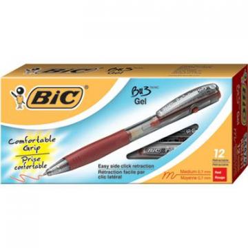 BIC RBU311RD BU3 Retractable Gel Pen