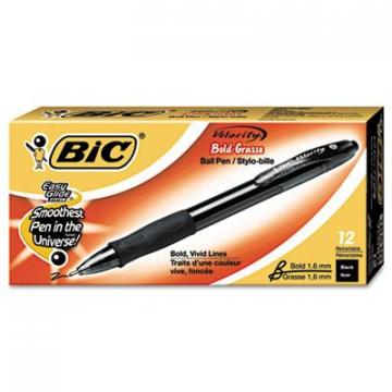 BIC VLGB11BK Velocity Retractable Ball Pen