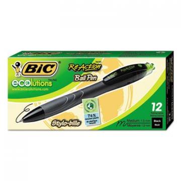 BIC CPGE11BK Ecolutions ReAction Retractable Ball Pen