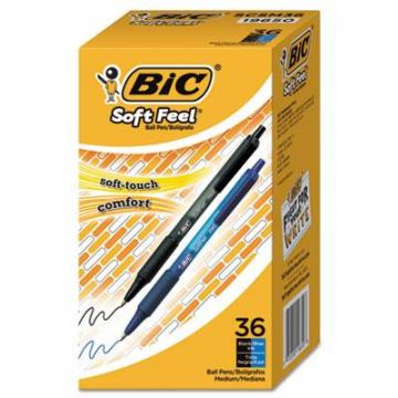 BIC SCSM361AST Soft Feel Retractable Ballpoint Pen