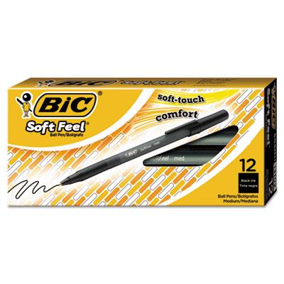 BIC SGSM11BK Soft Feel Stick Ballpoint Pen