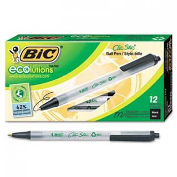 BIC CSEM11BK Ecolutions Clic Stic Retractable Ballpoint Pen