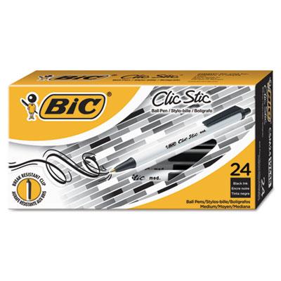 BIC CSM241BK Clic Stic Retractable Ballpoint Pen