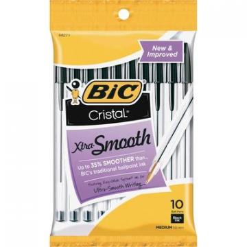 BIC MSP101BK Classic Cristal Ballpoint Pens