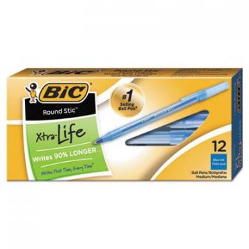 BIC GSF11BE Round Stic Xtra Precision & Xtra Life Ballpoint Pens