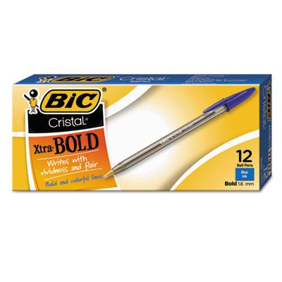 BIC MSB11BE Cristal Xtra Bold Ballpoint Pen