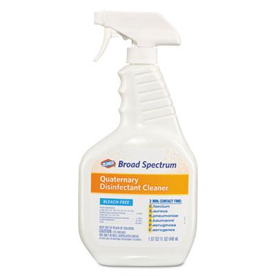 Clorox Broad Spectrum Quaternary Disinfectant Cleaner, 32oz Spray Bottle, 9/Carton (30649)