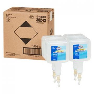 Clorox Hand Sanitizer Touchless Dispenser Refill, 1 Liter, 4/Carton (30243CT)