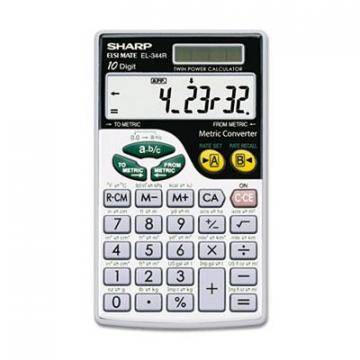Sharp EL344RB Metric Conversion Wallet Calculator