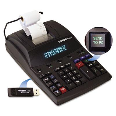 Victor 12807 1280-7 Two-Color Printing Calculator with USB Connectivity