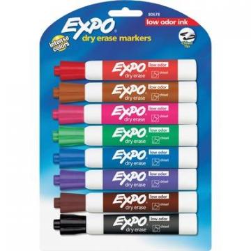 EXPO 80678 Low-Odor Dry Erase Chisel Tip Markers