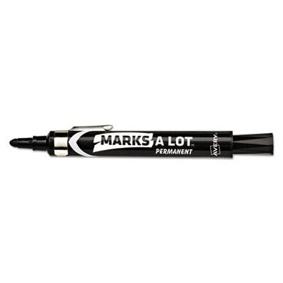 Marks-A-Lot 24878 Avery MARK A LOT Large Desk-Style Permanent Marker with Metal Pocket Clip
