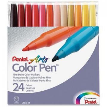 Pentel S36024 Fine Point Color Pen Markers