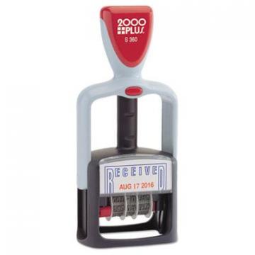 2000 PLUS Two-Color Word Dater, 1 3/4 x 1, "Received", Self-Inking, Blue/Red (011034)
