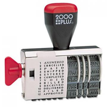 2000 PLUS Dial-N-Stamp, 12 Phrases, 1 1/2 x 1/8 (010180)
