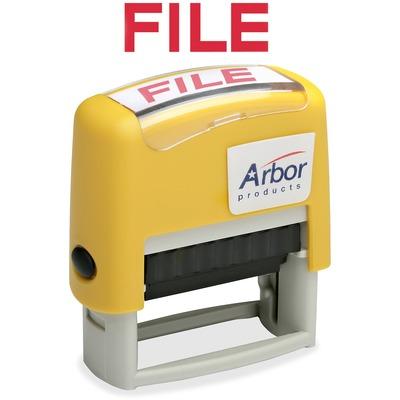 AbilityOne 2074209 Pre-inked Red File Message Stamp