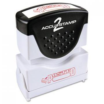 Accustamp Pre-Inked Shutter Stamp, Red, POSTED, 1 5/8 x 1/2 (035580)