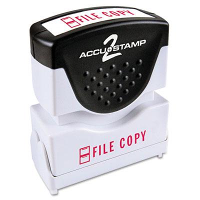 Accustamp Pre-Inked Shutter Stamp, Red, FILE COPY, 1 5/8 x 1/2 (035596)