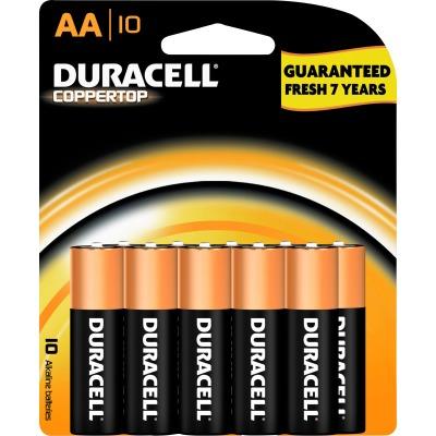Duracell MN1500B10Z Coppertop Alkaline AA Battery - MN1500