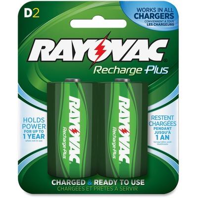 Rayovac PL7132GENE Recharge Plus D Batteries