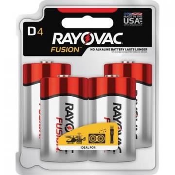 Rayovac 8134TFUSKCT Fusion Alkaline D Batteries