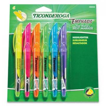 Ticonderoga 48008 Emphasis Pocket Style Highlighters