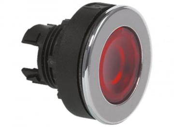 Baco Pushbutton, red, 22 mm, super-flat