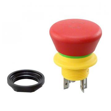 Rafi Emergency stop button non-illuminated, 2 NC + 1 NO, mounting diameter 16.2 mm, contact material