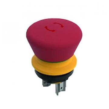 Rafi Emergency stop button non-illuminated, 1 NC, mounting diameter 16.2 mm, contact material gold