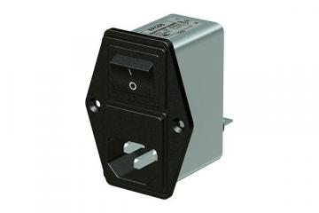 Epcos EMC filter with IEC plug, switch and fuse holder B84776, 250 VAC, 6 A