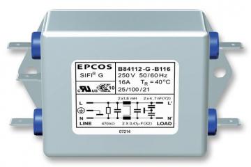 Epcos EMC filter 1 phase, 250 VAC, 16 A
