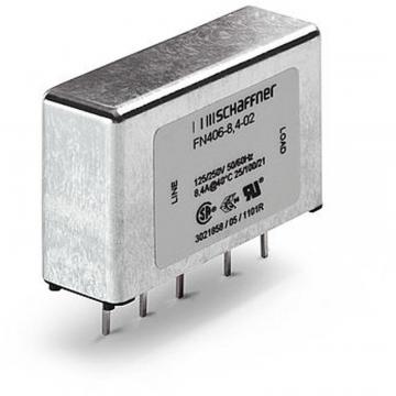 Schaffner EMC suppressor filter, single-phase, FN 406, 250 VAC, 1 A