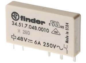 Finder Power relay, 1 changeover, 12 VDC, 6 A