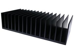 Fischer Profile heatsinks, 0.6 K/W, Aluminium, black anodised
