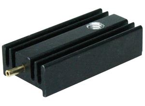 Fischer Heatsink with solder pin, 36 K/W, Aluminium, black anodised