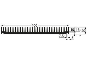 Fischer Profile heatsinks, 0.38 K/W, Aluminium, black anodised