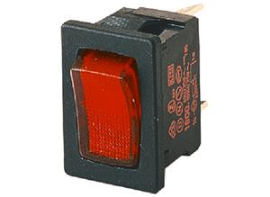 Marquardt Rocker switch, transparent rot, 1-polig, Ein-Aus