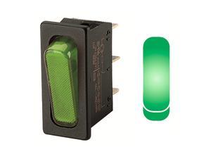 Marquardt Rocker switch, transparent grün, 1-polig, Ein-Aus