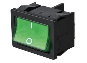 Marquardt Rocker switch, transparent grün, 2-polig, Ein-Aus