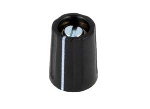 OKW Rotary knob, 6.35 mm, Plastic, black A2616630
