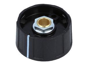 OKW Rotary knob, 6 mm, Plastic, black A2631060