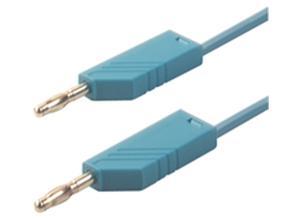 Hirschmann Test and connecting lead, Plug, 4 mm, 250 mm, blue