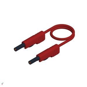 Hirschmann 4 mm Test lead with displaceable insulated sleeve, 0.25 m, PVC, 1.0 mm², red