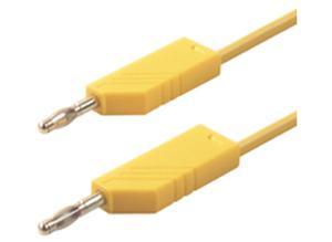 Hirschmann Test and connecting lead, Plug, 4 mm, 250 mm, yellow