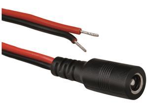 BKL DC connection cable, 2 m, red/black, DC coupling, 2.1 x 5.5 mm