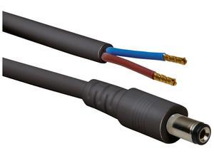BKL DC connection cable, 2 m, black, DC plug, 2.1 x 5.5 mm