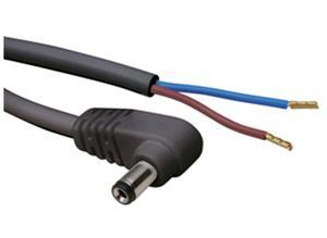 BKL DC connection cable, 2 m, black, DC plug, 2.5 x 5.5 mm